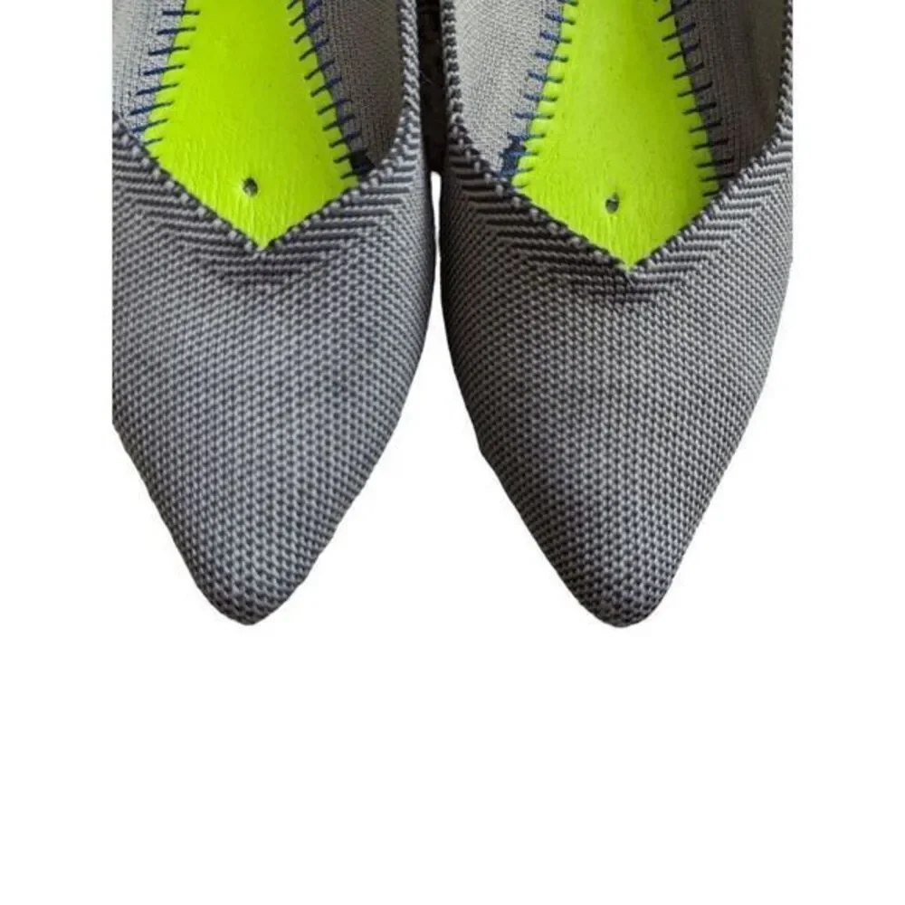 Rothy's‎ The Point flats size 7 Cloud Gray Birdseye knit slip on shoes